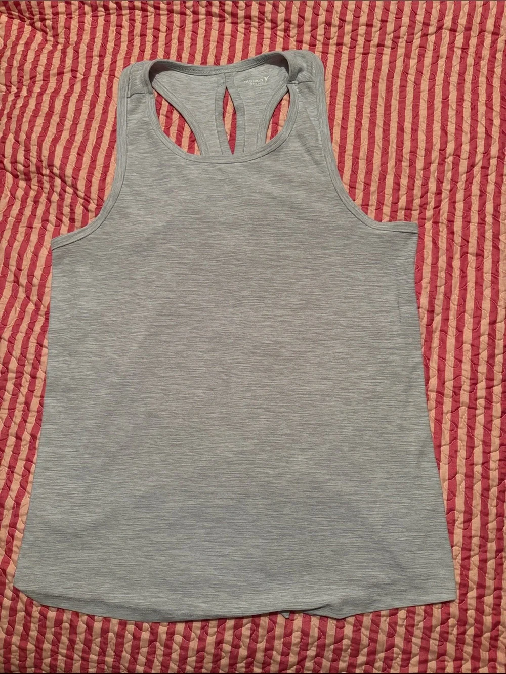 Old Navy Light Gray Racerback Tank Top